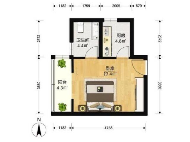 1室0厅 南珠苑效果图