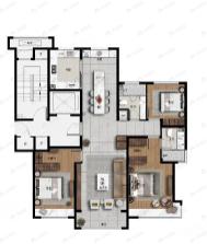 海信依云·罗曼3室2厅2卫户型图