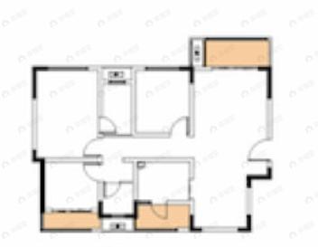 3室2厅2卫建面109平南户型图