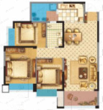 嘉和世纪城3室2厅1卫户型图