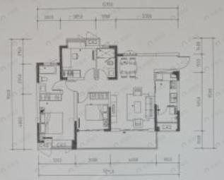 辰兴锦城国际3室2厅2卫户型图