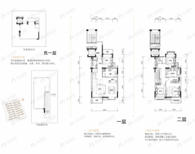 4室2厅3卫建面162平户型图