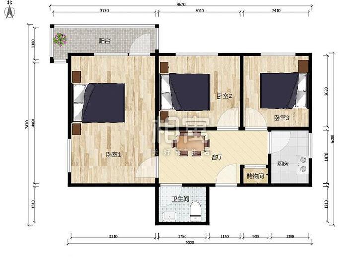 合租·苹果园(一区)