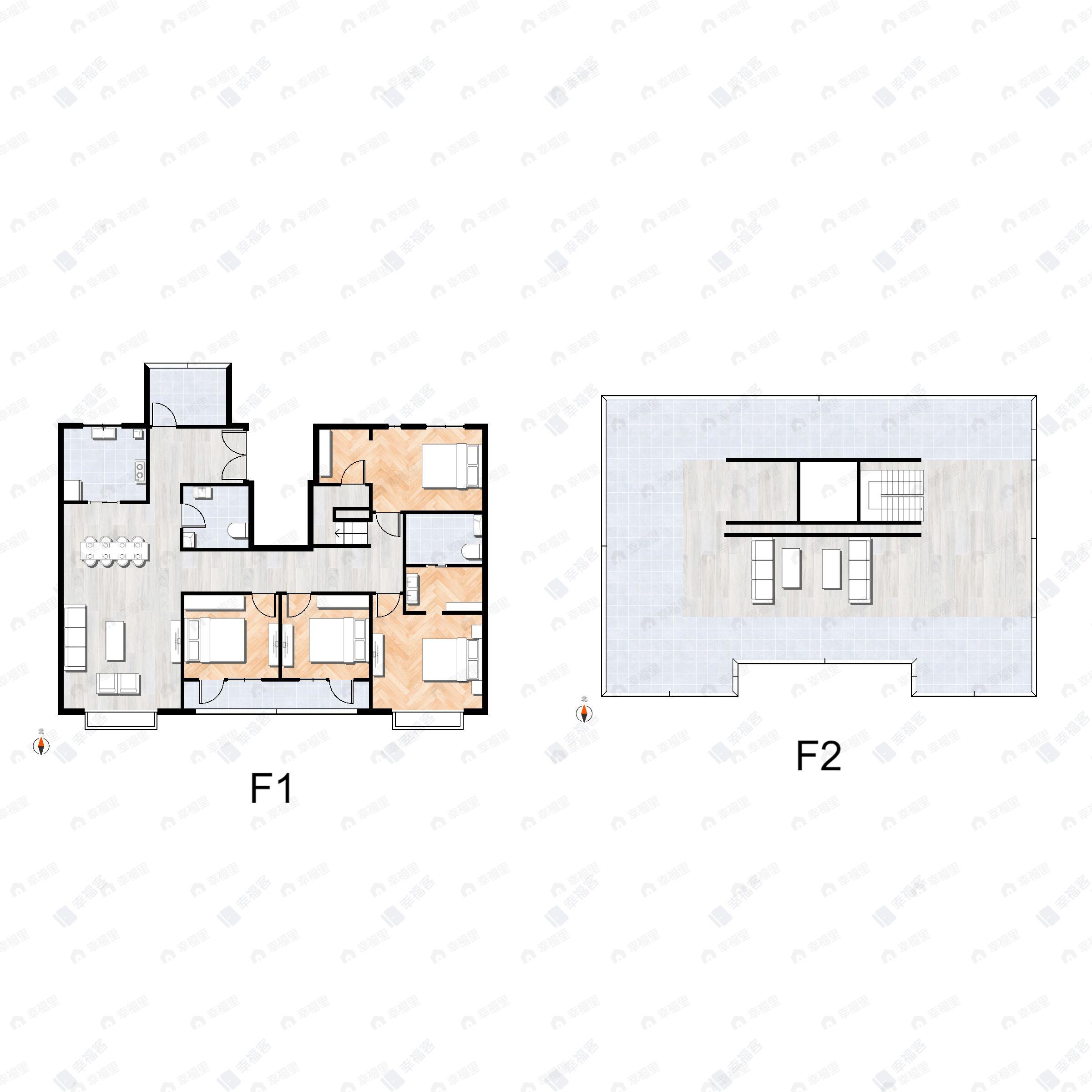 4室2厅2卫建面181平南|北户型图