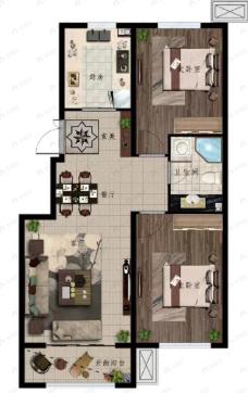 永同昌西江月2室2厅1卫户型图