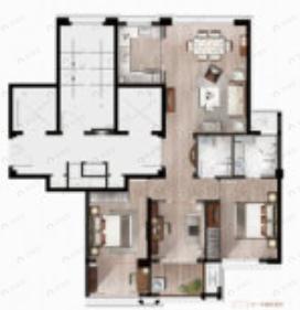 海悦城钰园3室2厅2卫户型图