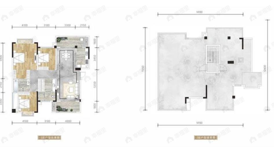 仁美熙和府3室2厅1卫户型图