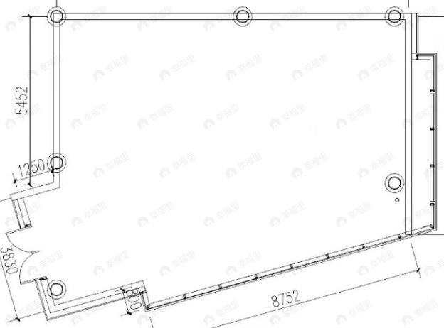 1室1厅建面129m²北|东北户型图