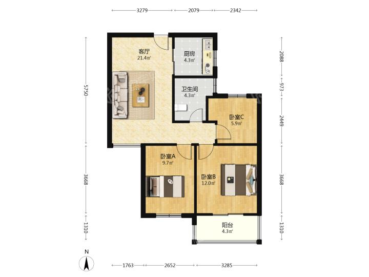 整租·洲岛和园(和乐苑)