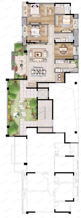 金融街两江融府4室2厅2卫户型图