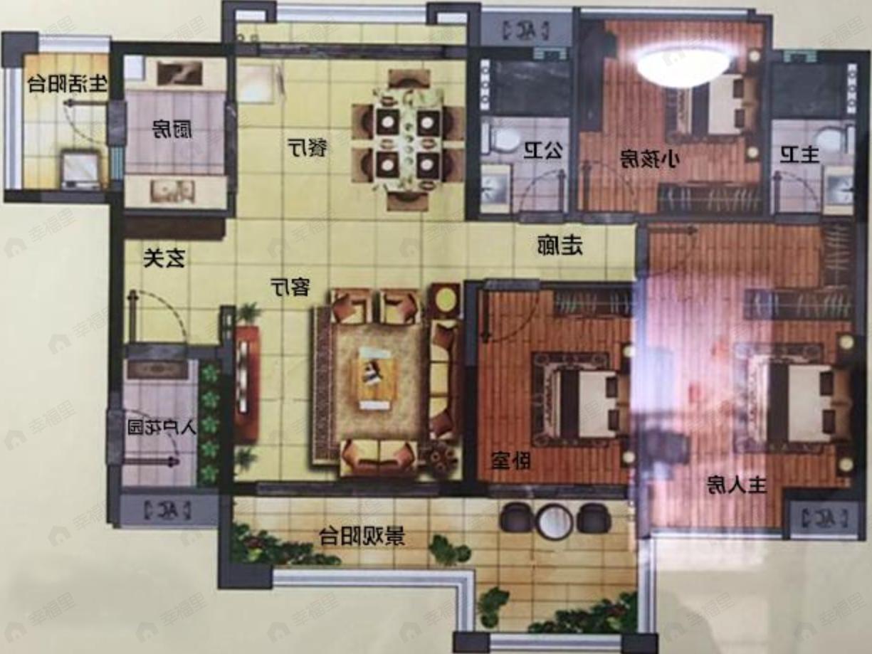 4室2厅2卫建面133平东南户型图