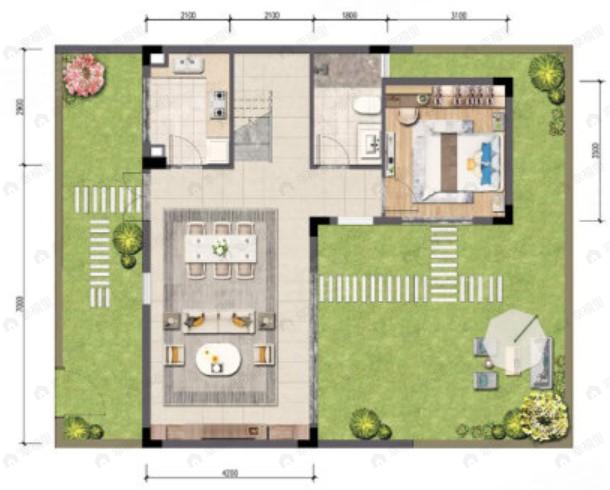 港中旅海泉湾3室2厅3卫户型图
