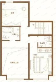 3室2厅3卫建面145平北|南户型图
