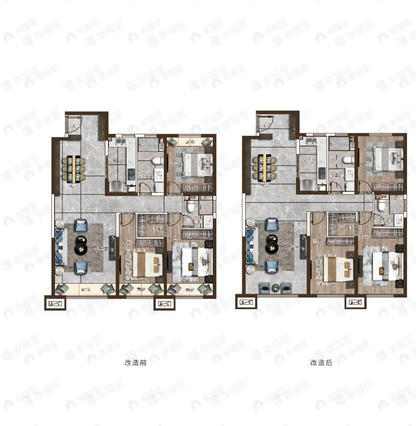 金地江山风华3室2厅2卫户型图