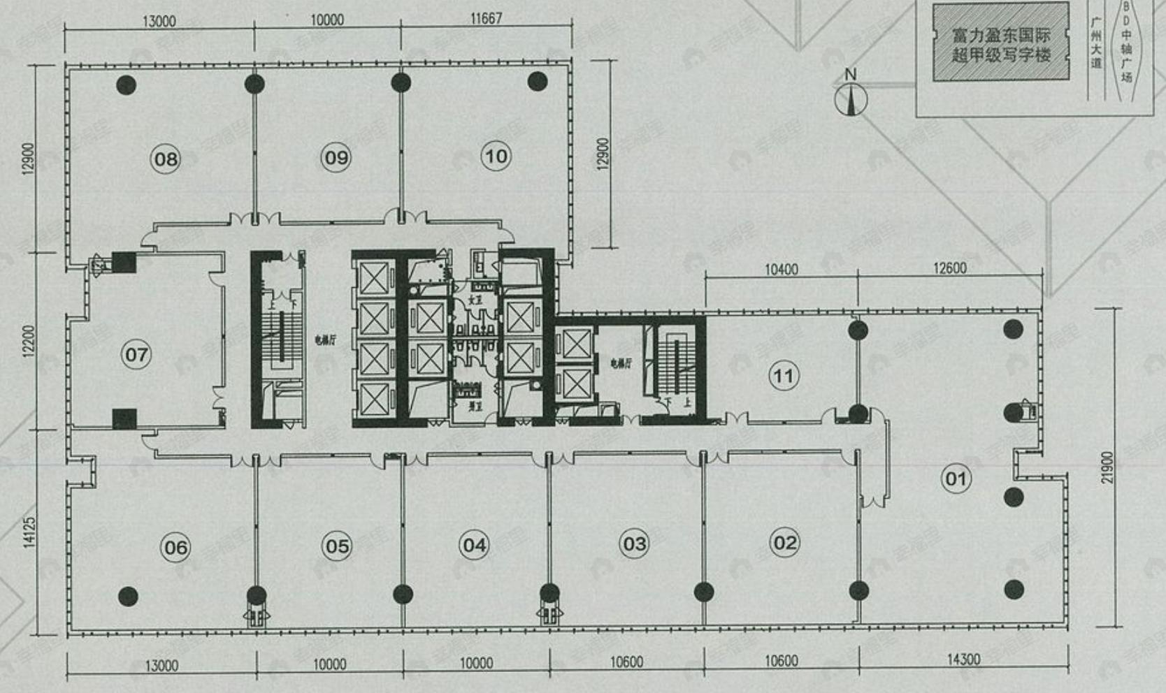 1室建面170平户型图