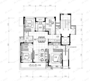 4室2厅2卫建面136平户型图
