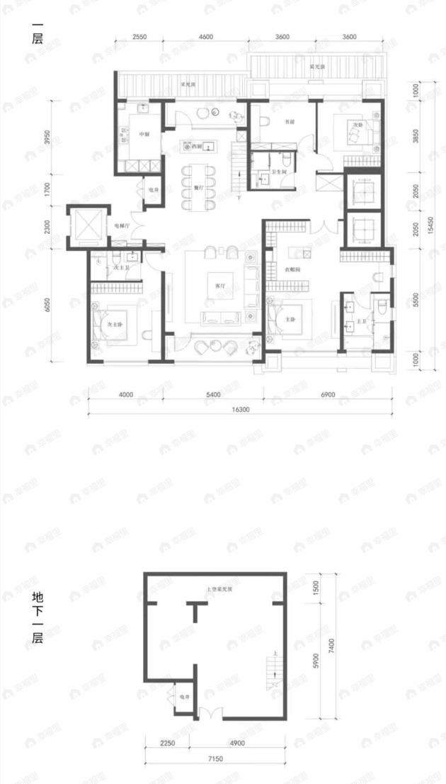 远洋源山春秋4室2厅3卫户型图