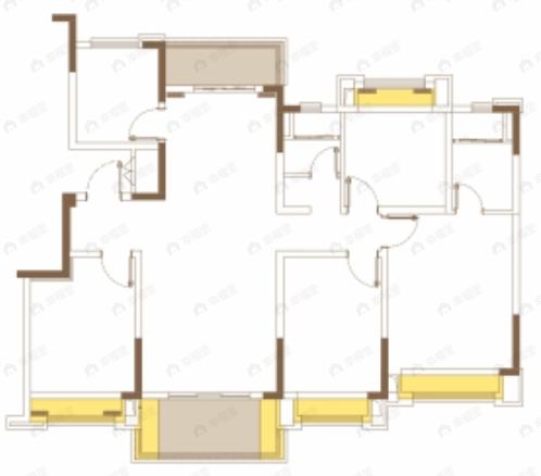星徽城4室2厅2卫户型图