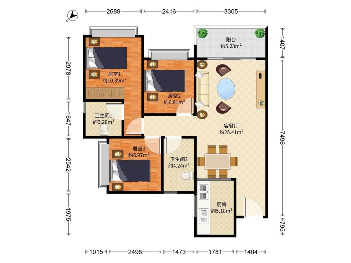 整租·鸿荣源壹城中心(第三区)