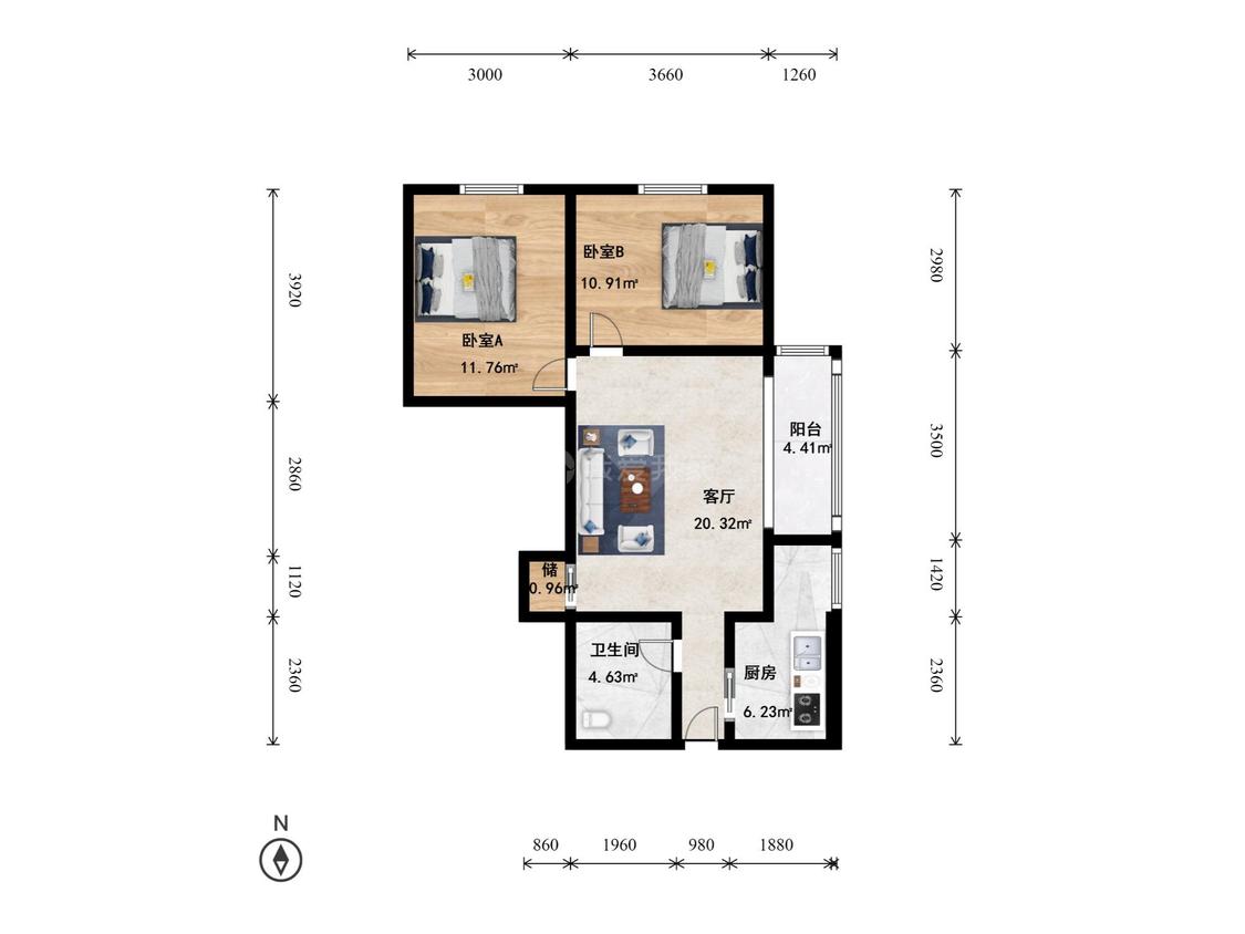 整租·城建兴捷物业公司七号院