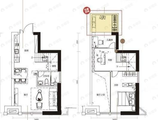 碧桂园海昌克拉公馆3室2厅1卫户型图