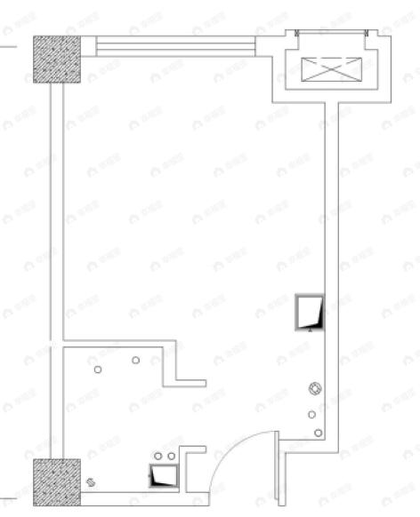 中南君启1室1厅1卫户型图