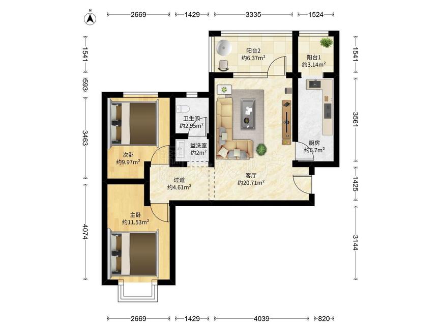 整租·金融街金色漫香郡(北区)