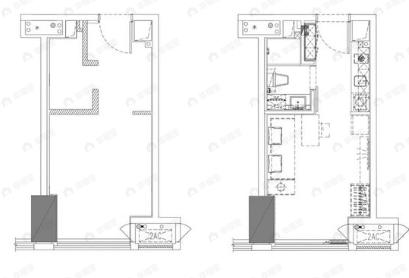 1室1厅建面42平户型图