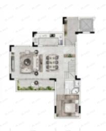 4室2厅2卫建面169m²南户型图