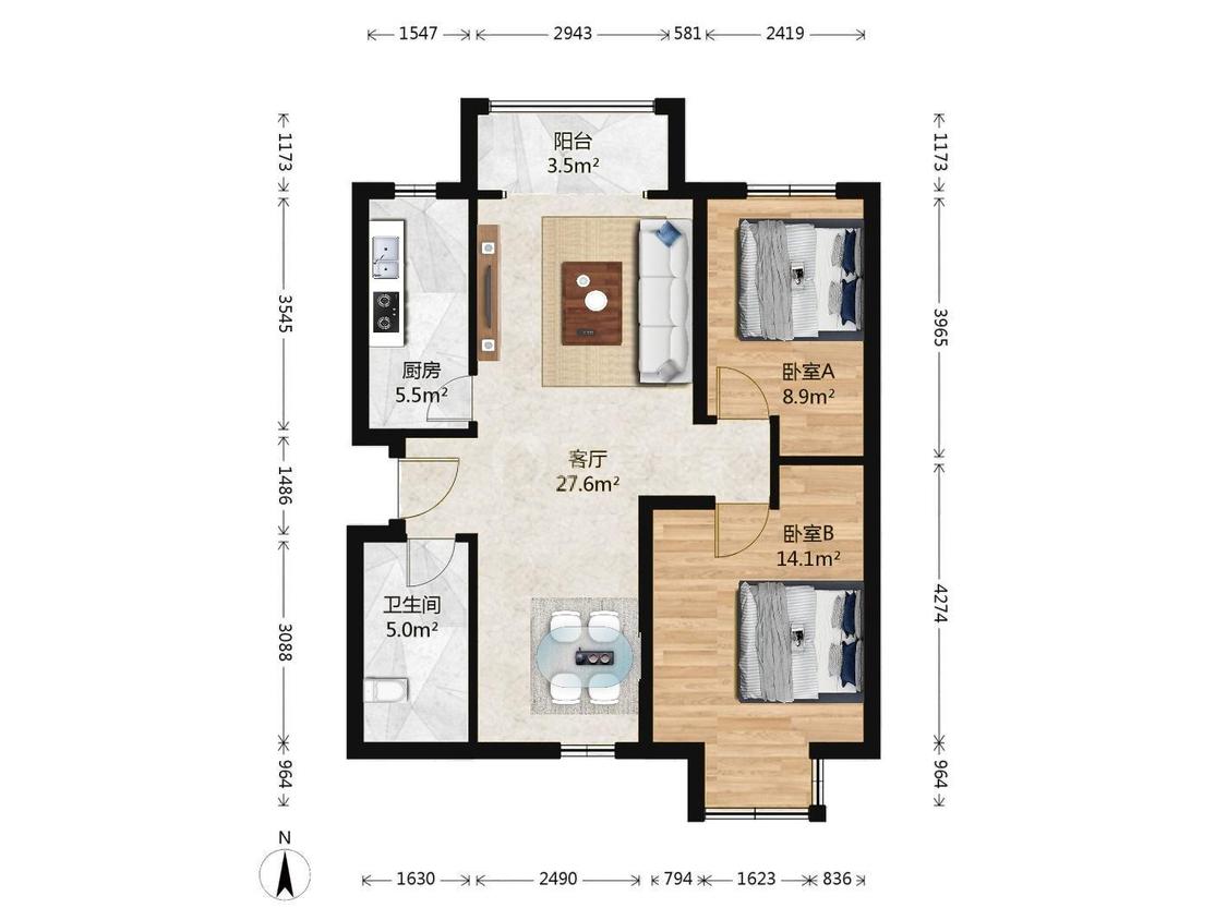 整租·中冶蓝城(东区)