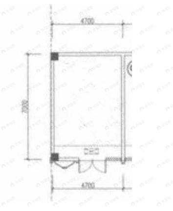 1室1厅建面34m²南户型图