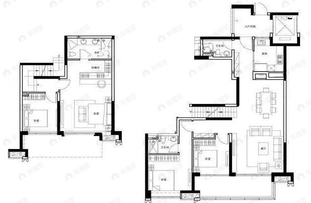 保利和光晨樾4室2厅3卫户型图