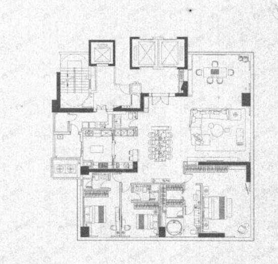 3室2厅2卫建面320平户型图