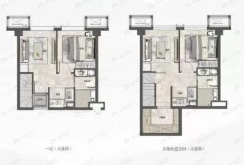 远洋钻石湾·四季观澜2室2厅2卫户型图