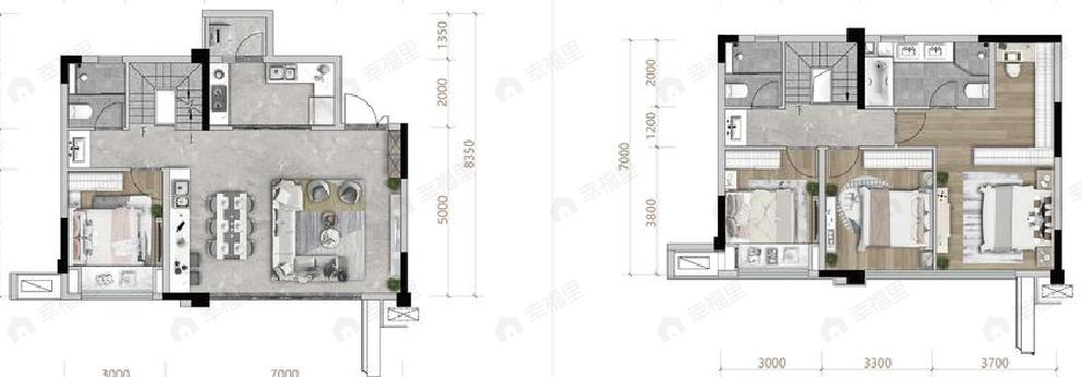 华宇金科锦绣原麓4室2厅3卫户型图