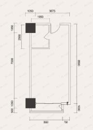西安新天地金融中心1室1厅户型图