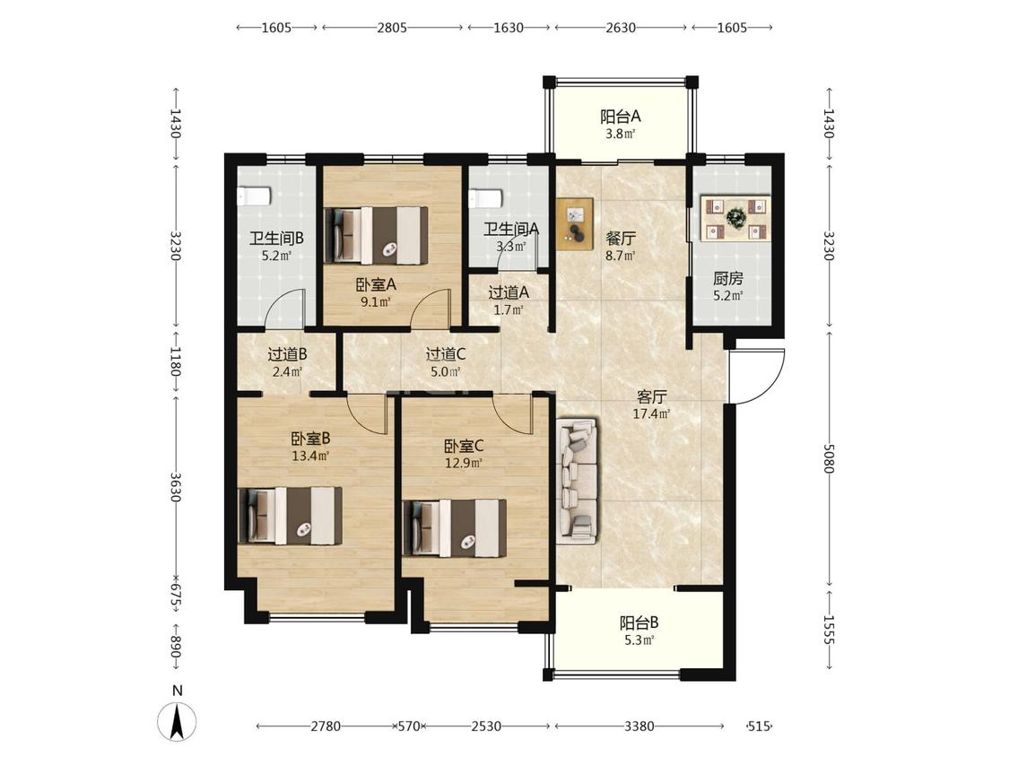 整租·中海湖滨世家(悠然苑)