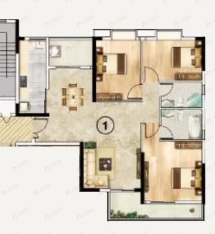 增城一品山湖3室2厅2卫户型图