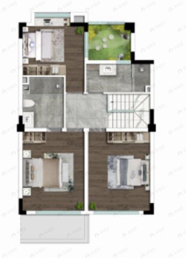 3室2厅2卫建面193平户型图