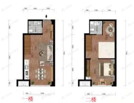 荣庭君悦天地2室2厅2卫户型图