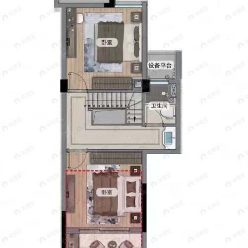 奥城望3室2厅2卫户型图