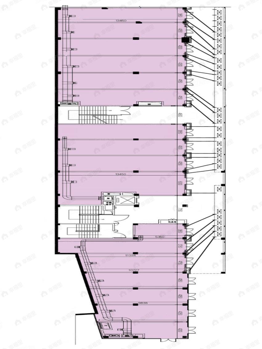 1室1厅建面62m²南户型图