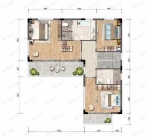 港中旅海泉湾4室2厅3卫户型图