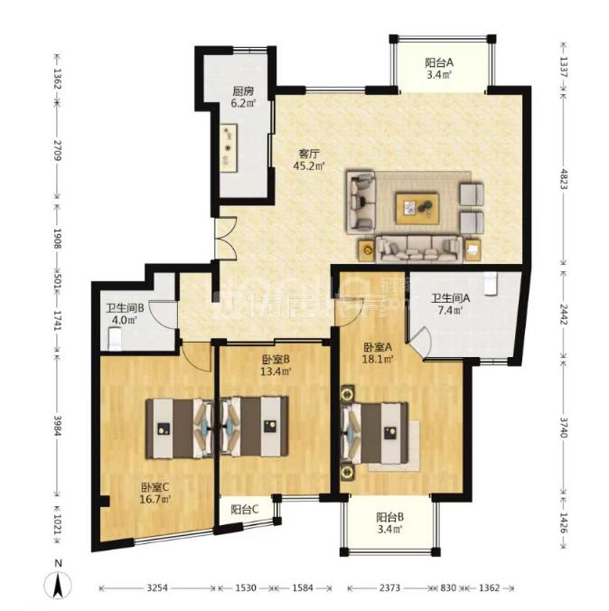 合租·天际万象高尔夫花园