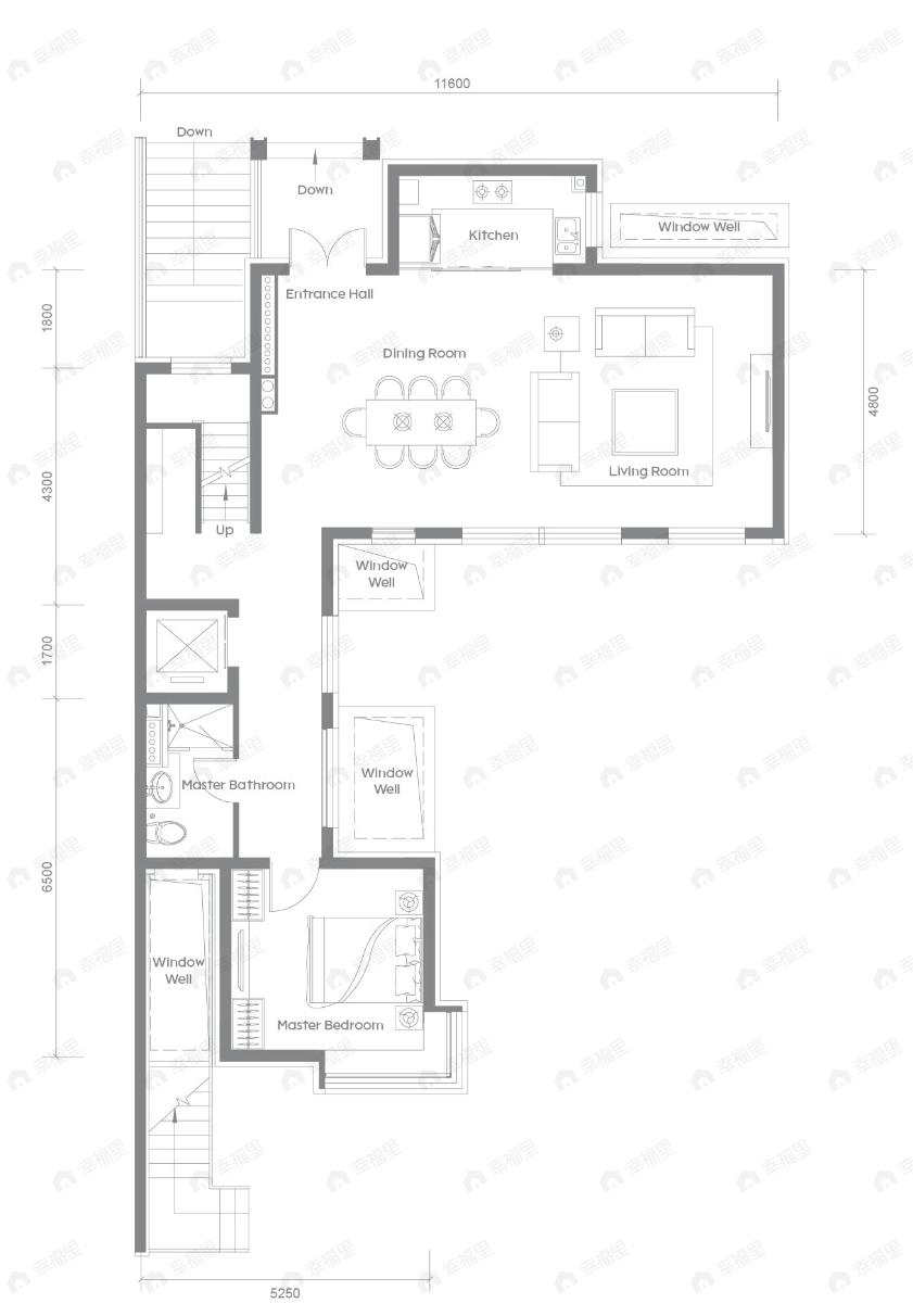 傲云4室2厅4卫户型图