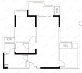 奥园玺樾东方2室2厅1卫户型图