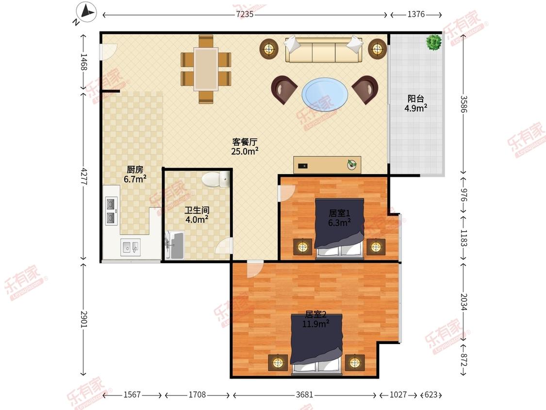 整租·天宝物华