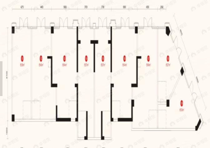 1室建面44m²东户型图