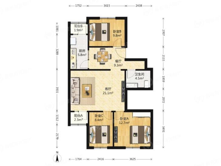 整租·樱花园(六区)