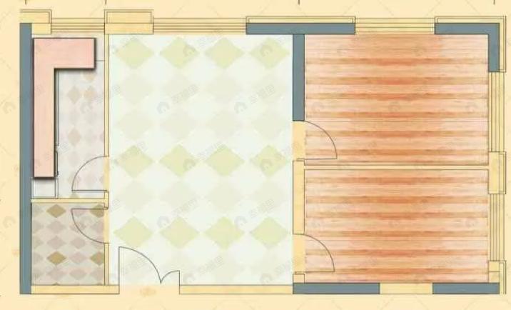 富海公馆2室1厅1卫户型图